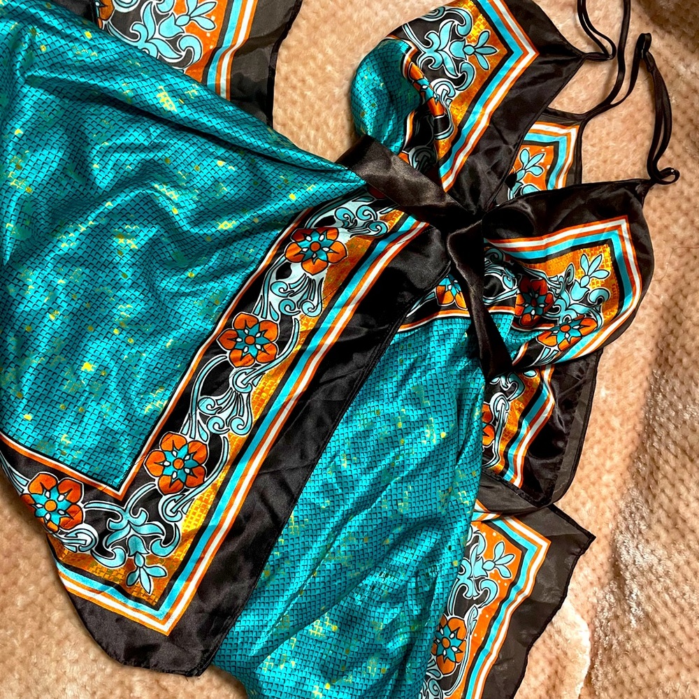 Silky boho handkerchief dress